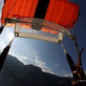 Looking up at my Atair Troll canopy after a photo jump with my Canon 5D mk ii