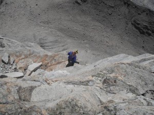 Philipp Halla at the Pan de Azucar exit point